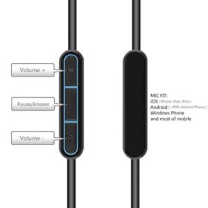 Tobysome Replacement QC25 Headphone Cable, 3.5mm to 2.5mm Audio Cable Cord Wire for Bose QC25 QuietComfort 25 QC35 QC35II QC45 Headphones with Inline Mic Remote Volume Control (Black)