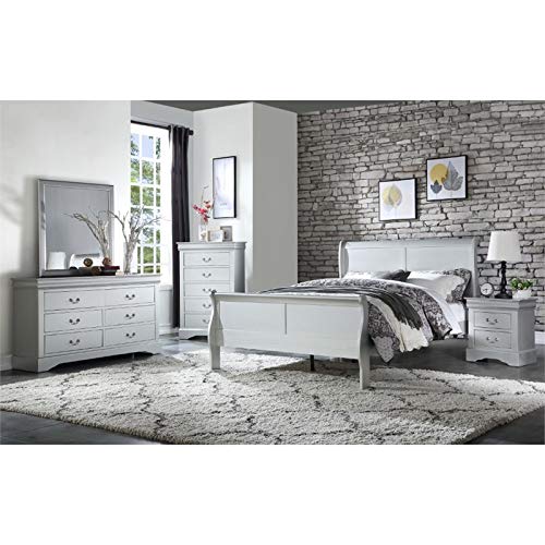 Acme Furniture Dresser with 6 Storage Drawers, Grey