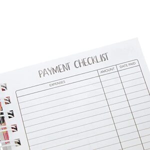 Floral Monthly Budget Planner, Bill Organizer with 24 Pockets, Debt Payoff Tracker, Payment Checklist (5 x 7 In)