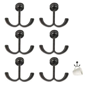 rforply zinc alloy double prong ceiling hook towel/robe clothes hook pack of 6