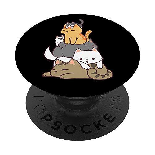 Pile Of Kitty Cats Funny Cute Cat Lover Gift PopSockets PopGrip: Swappable Grip for Phones & Tablets