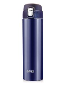 onta insulated vacuum sports water bottle, 17oz/500ml keeps cold 20h, hot 12h stainless steel water bottle and leakproof thermos coffee travel mug