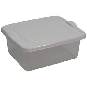 w. c. redmon co. 2.5 gallon clearview storage with color snap-on lid bins, white