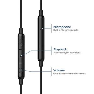 Thore Wired iPhone Headphones with Lightning Connector Earphones - MFi Certified by Apple Earbuds Wired in-Ear Microphone and Volume Remote for iPhone 14 Pro Max, 13, 12 Mini, XR, Xs, 11, 7, 8 (Black)