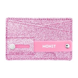 monet ultra grip 3-in-1 smart phone wallet | card holder | kickstand | pink glitter