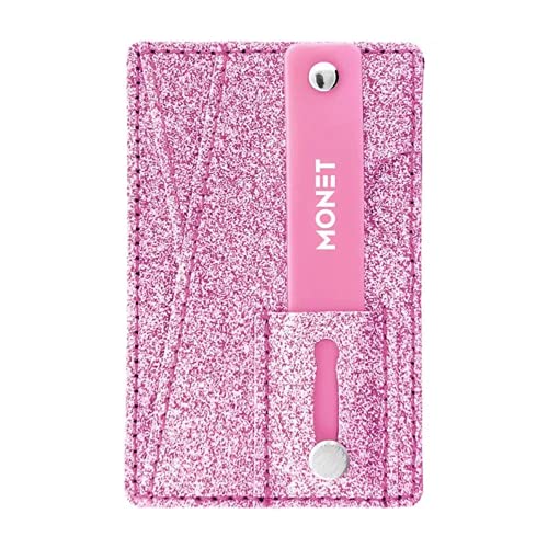 Monet Ultra Grip 3-in-1 Smart Phone Wallet | Card Holder | Kickstand | Pink Glitter