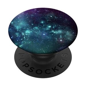 galaxy universe star cluster cosmic aqua nebula popsockets popgrip: swappable grip for phones & tablets