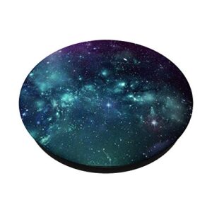 Galaxy Universe Star Cluster Cosmic Aqua Nebula PopSockets PopGrip: Swappable Grip for Phones & Tablets
