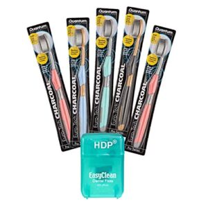 hdp euro-tech toothbrush size:pack of 5 with bonus type:charcoal