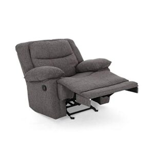 Christopher Knight Home Annabelle Glider Recliner, Charcoal Tweed, Black