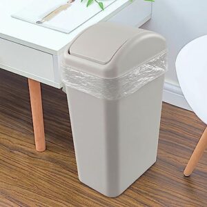 Ramddy Slim Trash Can, 14 Liter Modern Swing Garbage Bin