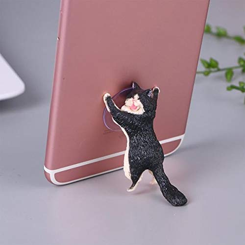 JBBERTH 6 Pack Different Cats Smart Phone Sucker Holder Cute Cat Support Resin Cell Phone Holder Stand Sucker Tablets Desk Sucker Smartphone Holder。