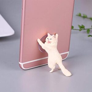 JBBERTH 6 Pack Different Cats Smart Phone Sucker Holder Cute Cat Support Resin Cell Phone Holder Stand Sucker Tablets Desk Sucker Smartphone Holder。