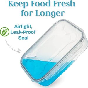 Homemaid Living Premium Airtight Plastic Storage Containers Easy Lock Lid, Microwave Freezer and Dishwasher Safe, Perfect Meal Prep or Food Storage Containers (Set of 7)