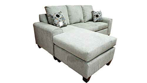 A&A Furniture Contemporary Gray Sofa Chaise