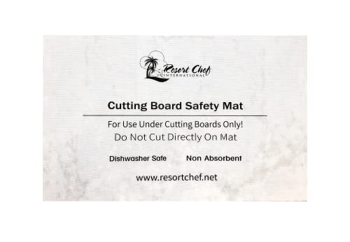 Resort Chef International Non-Slip Safety Mat for Under Kitchen Cutting Boards - Hygienic Non-Absorbent and Dishwasher Safe