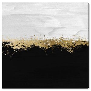 the oliver gal artist co. abstract wall art canvas prints 'halfway in black and white' home décor, 20 in x 20