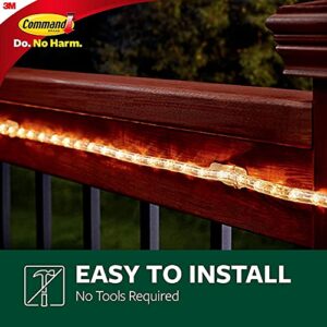 Command Outdoor Rope Light Clips with Foam Strips, Clear, 3 Pack, 36-Clips Total (17301CLRAW-ES)