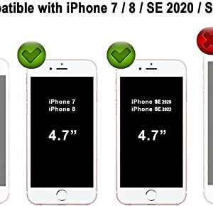 CellEver Ultra Durable Silicone Case for iPhone SE 2022/2020 iPhone 7/8 Military Grade Drop Protection [3 Layers] [Slim Fit] Lightweight Shockproof Cover, Soft Microfiber Lining 4.7 Inch, Fire Red