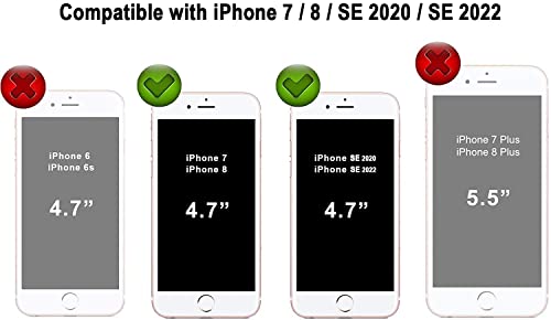 CellEver Ultra Durable Silicone Case for iPhone SE 2022/2020 iPhone 7/8 Military Grade Drop Protection [3 Layers] [Slim Fit] Lightweight Shockproof Cover, Soft Microfiber Lining 4.7 Inch, Fire Red