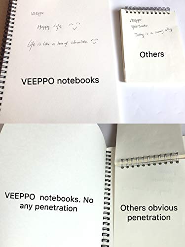 VEEPPO A4/B5 Big Thick Spiral Bound Notebooks and Journals Bulk 2/4Pack Blank/Lined Scrapbook Backpack Books per Book (A4 Blank-2 Pack)