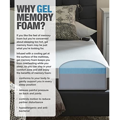 Slumber Solutions Essentials 12-inch Gel Memory Foam Mattress Medium White Queen