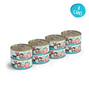 B.F.F. PLAY - Best Feline Friend Paté Lovers, Aw Yeah!, Salmon & Tuna Tuck Me In with Salmon & Tuna, 5.5oz Can (Pack of 8)