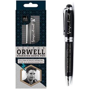 george orwell engraved quote pen - in a time of deceit, telling the truth is a revolutionary act.