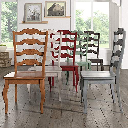 Inspire Q Eleanor French Ladder Back Wood Dining Chair (Set of 2) by Classic Antique White Antique