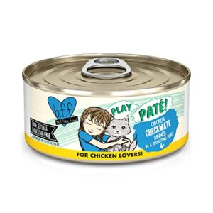 b.f.f. play - best feline friend paté lovers, aw yeah!, chicken checkmate with chicken, 5.5oz can (pack of 8)