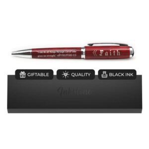 Inkstone Philippians 4:13 Faith Gift Pen with Engraved Bible Verse I Can Do All Things Through Christ Who Gives Me Strength