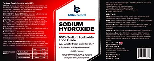 Sodium Hydroxide - Pure - Food Grade (Caustic Soda, Lye) (2 Pound Jar)