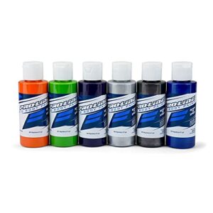 proline racing rc body paint secondary color set (6 pack), pro632301