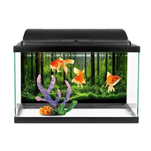 Semme Fish Tank Poster, Aquarium Background Paper PVC Adhesive Underwater Forest Tank Background Poster Backdrop Decoration Paper (122 * 46cm)