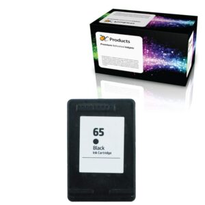 ocproducts refilled hp 65 black ink cartridge replacement for hp deskjet 2624 2652 2655 3752 3755 3758 envy 5020 5032 5052 5055