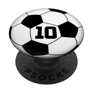 soccer ball #10 grip for soccer or football player no. 10 popsockets popgrip: swappable grip for phones & tablets