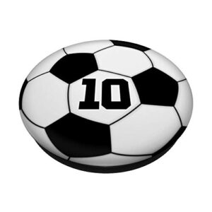 Soccer Ball #10 Grip for Soccer or Football Player No. 10 PopSockets PopGrip: Swappable Grip for Phones & Tablets