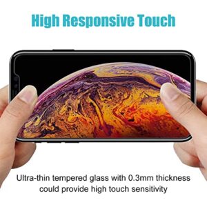 [2 Pack] Privacy Screen Protector for iPhone 11 Pro Max/iPhone Xs Max Anti-Spy Tempered Glass Film Upgrade 9H Hardness Case Friendly Easy Installation Bubble Free 3D Touch Support [6.5 inch]