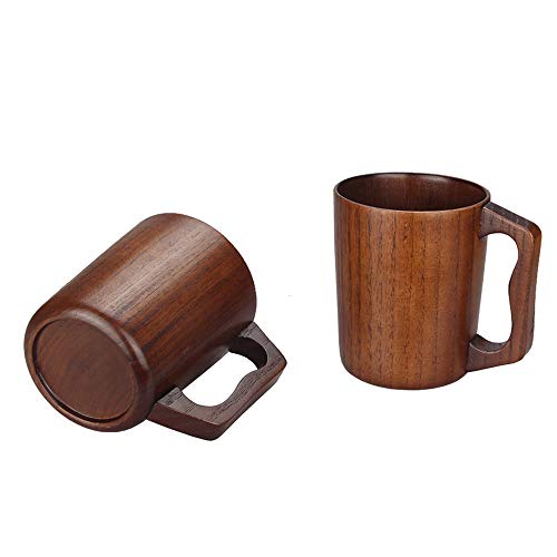 12 oz Handmade Wooden Coffee Mug Wood Outdoor Travel Man Mug Tea Camping Cup Wine Tankard Beer Mug Stein for Men Gift Cup Viking Mug