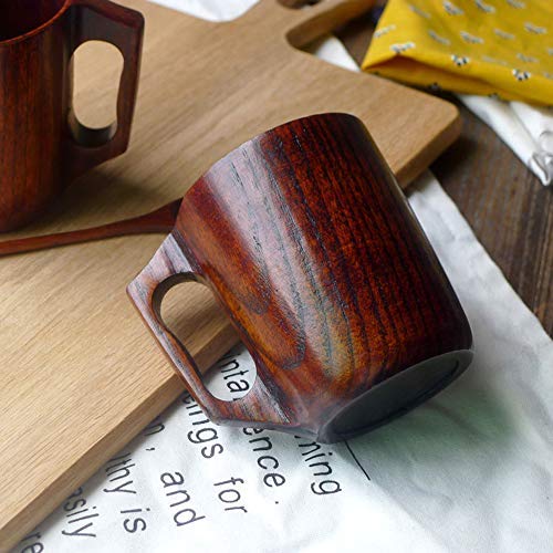 12 oz Handmade Wooden Coffee Mug Wood Outdoor Travel Man Mug Tea Camping Cup Wine Tankard Beer Mug Stein for Men Gift Cup Viking Mug