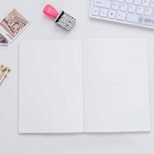 A5 Blank Notebook 5.8”x8.25” Sketch Book, 100 Sheets, Thick 100gsm Paper & Kraft Cover, Great for Sketching, Writing and Journal Refills