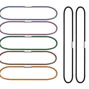 Mini Skater 7 Random Color Notebook Elastic Spring Bands Connecting Insert Refill Replacement Strap Bands Accessories for Travel Journal, 7Pcs