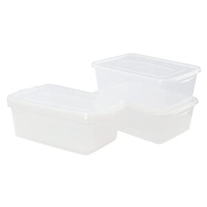 Ramddy 4 Packs 14 Quart Clear Latching Box, Plastic Storage Bin with Lid