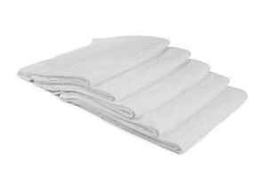 [buffmaster] microfiber polish and buffing towel (16 in. x 16 in., 400 gsm) - 5 pack (white)