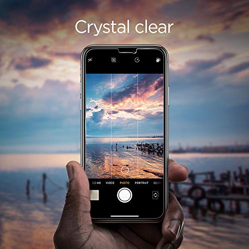 Spigen Tempered Glass Screen Protector [GlasTR EZ FIT] Designed for iPhone XS/iPhone X - Sensor Protection / 2 Pack