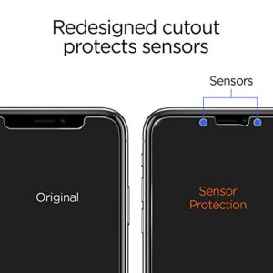 Spigen Tempered Glass Screen Protector [GlasTR EZ FIT] Designed for iPhone XS/iPhone X - Sensor Protection / 2 Pack