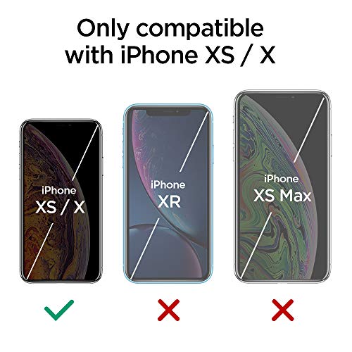 Spigen Tempered Glass Screen Protector [GlasTR EZ FIT] Designed for iPhone XS/iPhone X - Sensor Protection / 2 Pack