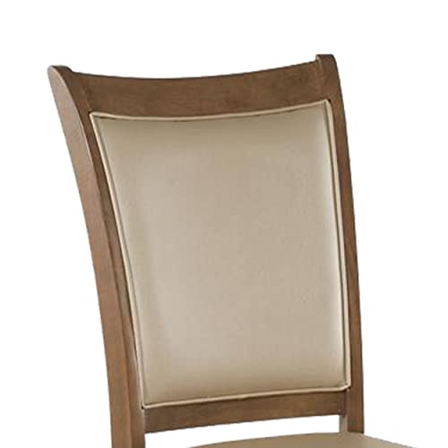 Acme Harald Faux Leather Dining Side Chair in Beige (Set of 2)