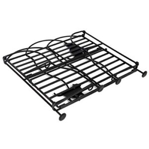 Lily's Home Cat Lovers Black Metal Countertop Wire Shelf Rack, Great for Household Items, Kitchen Organizer, Bathroom Storage and More. Foldable. 2-Tier