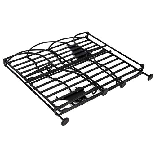 Lily's Home Cat Lovers Black Metal Countertop Wire Shelf Rack, Great for Household Items, Kitchen Organizer, Bathroom Storage and More. Foldable. 2-Tier